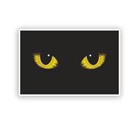 2 x Yeux de chat stickers muraux en vinyle Scary Halloween Décoration #, 7408 - 10cm/100mm Wide