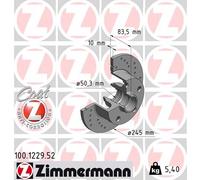 2 x ZIMMERMANN 100.1229.52 Disque de frein pour AUDI