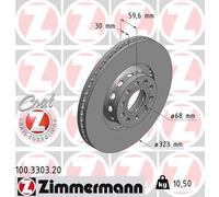 2 x ZIMMERMANN 100.3303.20 Disque de frein pour AUDI