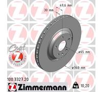 2 x ZIMMERMANN 100.3327.20 Disque de frein pour AUDI
