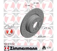2 x ZIMMERMANN 150.1272.52 Disque de frein pour BMW