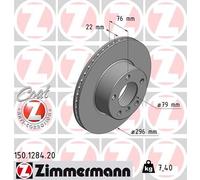 2 x ZIMMERMANN 150.1284.20 Disque de frein pour BMW