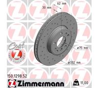 2 x ZIMMERMANN 150.1298.52 Disque de frein pour BMW