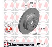 2 x ZIMMERMANN 150.3450.20 Disque de frein pour BMW