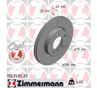 2x ZIMMERMANN 150.3485.20 Coat Z Disque de frein pour MINI Countryman (R60)