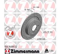 2 x ZIMMERMANN 150.3489.52 Disque de frein pour MINI