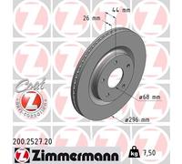 2 x ZIMMERMANN 200.2527.20 Disque de frein pour NISSAN
