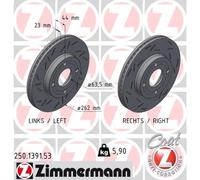 2 x ZIMMERMANN 250.1391.53 Disque de frein pour FORD