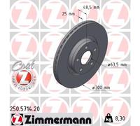 2 x ZIMMERMANN 250.5714.20 Disque de frein pour FORD