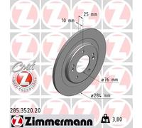 2 x ZIMMERMANN 285.3520.20 Disque de frein pour HYUNDAI