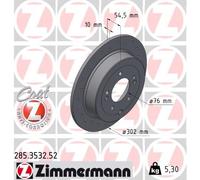 2 x ZIMMERMANN 285.3532.52 Disque de frein pour HYUNDAI,HYUNDAI (BEIJING),KIA,KI