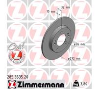 2 x ZIMMERMANN 285.3535.20 Disque de frein pour HYUNDAI,KIA