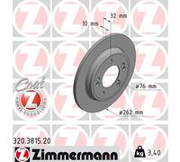2 x ZIMMERMANN 320.3815.20 Disque de frein pour HYUNDAI,KIA
