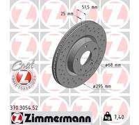 2 x ZIMMERMANN 370.3054.52 Disque de frein pour MAZDA,MAZDA (CHANGAN)