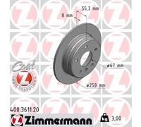 2 x ZIMMERMANN 400.3611.20 Disque de frein pour MERCEDES-BENZ