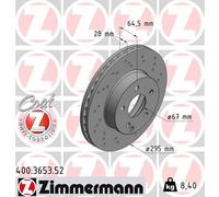 2 x ZIMMERMANN 400.3653.52 Disque de frein pour MERCEDES-BENZ,MERCEDES-BENZ (BBD
