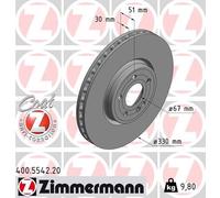 2 x ZIMMERMANN 400.5542.20 Disque de frein pour MERCEDES-BENZ