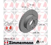 2 x ZIMMERMANN 400.6475.20 Disque de frein pour MERCEDES-BENZ