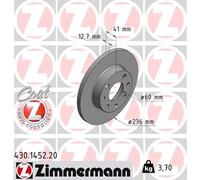 2 x ZIMMERMANN 430.1452.20 Disque de frein pour OPEL,VAUXHALL