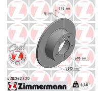 2 x ZIMMERMANN 430.2627.20 Disque de frein pour NISSAN,OPEL,RENAULT