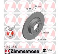 2 x ZIMMERMANN 440.3129.20 Disque de frein pour PEUGEOT