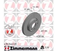 2 x ZIMMERMANN 470.2441.20 Disque de frein pour DACIA,MERCEDES-BENZ,RENAULT