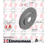 2 x ZIMMERMANN 540.5305.52 Disque de frein pour SUZUKI