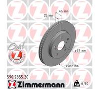 2 x ZIMMERMANN 590.2855.20 Disque de frein pour SUZUKI,TOYOTA