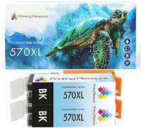 2 XL Compatibles PGI-570PGBK XL Cartouches d'encre pour Canon Pixma MG5750 MG5751 MG5752 MG5753 MG6850 MG6851 MG6852 MG6853 MG7750 TS5050 TS5051 TS5053 TS6050 TS6051 TS6052 - Noir, Grande Capacité