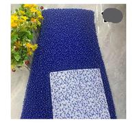2 Yard Embroidery Pearl Sequin Loose Bead Fabric Lace DIY Handmade Wedding Dress Garments(Color 13)