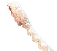 2 Yards/lot Apparel Sewing Fabric Ivory Cream Black Trim Cotton Crocheted Lace Ribbon Handmade Accessories(16)