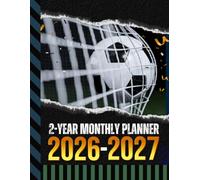 2-Year Monthly Planner 2026-2027: 8.5x11 Dated Organizer With 100 Blank College-Ruled Notebook Pages Combo / 24-Month Schedule / Soccer Sports Art Cover Design