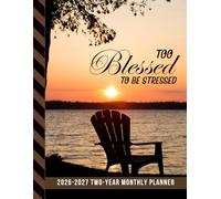 2-Year Monthly Planner 2026-2027: 8.5x11 Dated Organizer With 100 Blank College-Ruled Notebook Pages Combo / 24-Month Schedule / Christian Bible Verse Cover - Beach Sunset