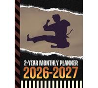 2-Year Monthly Planner 2026-2027: 8.5x11 Dated Organizer With 100 Blank College-Ruled Notebook Pages Combo / 24-Month Schedule / Martial Arts Fighters - Sports Art Cover Design