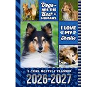 2-Year Monthly Planner 2026-2027: Hardcover / 8.5x11 Dated Organizer With 100 Blank College-Ruled Notebook Pages Combo / 24-Month Schedule / Shetland Sheepdog - Sheltie Dog Art Pattern Cover