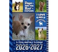 2-Year Monthly Planner 2026-2027: Hardcover / 8.5x11 Dated Organizer With 100 Blank College-Ruled Notebook Pages Combo / 24-Month Schedule / Chihuahua Dog Art Pattern Cover