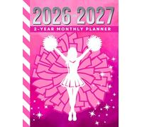2-Year Monthly Planner 2026-2027: Hardcover / 8.5x11 Dated Organizer With 100 Blank College-Ruled Notebook Pages Combo / 24-Month Schedule / Pink ... Gift for Cheerleader - Team - Captain - Coach