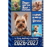 2-Year Monthly Planner 2026-2027: Hardcover / 8.5x11 Dated Organizer With 100 Blank College-Ruled Notebook Pages Combo / 24-Month Schedule / Yorkshire Terrier - Yorkie Dog Art Pattern Cover