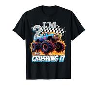 2 Year Old Boys Monster Truck It's My 2nd Birthday Party T-Shirt