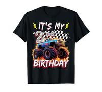 2 Year Old Boys Monster Truck It's My 2nd Birthday Party T-Shirt