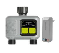 2 Zone WiFi Smart Water Timer App Control Garden Auto Irrigation Watering System Rain Delay with Gateway EU Plug