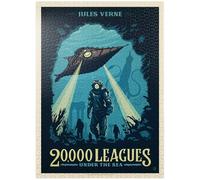 20 000 Ligues sous la mer : Jules Verne, puzzle de 1000 pièces de première qualité, fabriqué aux États-Unis