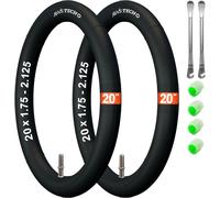 20 ¿ 1.75-2.125 Children's Bicycle Inner Tube Folding Bicycle Trailer 20 X 1.75 / 1.95 / 2.125 With 22 Mm Automatic Valve With 2 Mounting Levers-Pack Of 2 Compatible