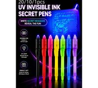 20/10/1 pièce Stylo marqueur à encre invisible luminescente de couleur aléatoire, stylo à bille lumineux, peut écrire des messages secrets, convient comme remplissage de boîte cadeau de rentrée scolai