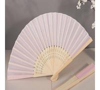 20/10/5/2 pièces et 1 pièce Éventails à main en soie pour mariage et fête, éventails pliants à main pour mariée, éventails pliants à main en bambou, convient pour enterrement de vie de jeune fille, ca