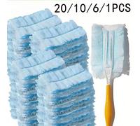 20/10/6/1 pièce Chiffon de dépoussiérage électrostatique jetable, chiffon de dépoussiérage robuste à 360°, manipule facilement la poussière et les poils d'animaux, avec poignée. Essentiel pour la rent