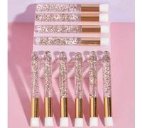 20/10 pièces Brosse de nettoyage de cils, brosse de nettoyage de couleur unie avec manche brillant, convient pour les cils, le nez et le nettoyage en profondeur des pores, convient également pour le n