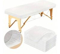 20/10 pièces Draps de lit de massage jetables Noverlife, taille 88,9 x 213,36 cm, housses de lit de spa. Fabriqués en tissu non tissé respirant, conviennent comme housse de protection pour les lits de