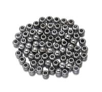 20-100 pièces/lot 6 8 10 12 14mm perles d'espacement rondes perles en vrac gros grand trou perles-pistolet noir-10mm x 100 pièces
