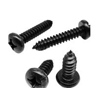 20-100 pièces M1.4 .7 M2 .2 .5 M3 Mini petit noir 304 en acier inoxydable croix Pan tête ronde autotaraudeuse vis à bois(50pcs M2.2x13mm)